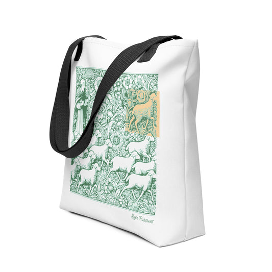 Parable of the Lost Sheep - Christian Tote Bag with Bible Verse Inspired Design