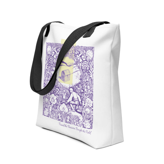 Parable of the Hidden Treasure - Christian Tote Bag with Bible Verse Inspired Design