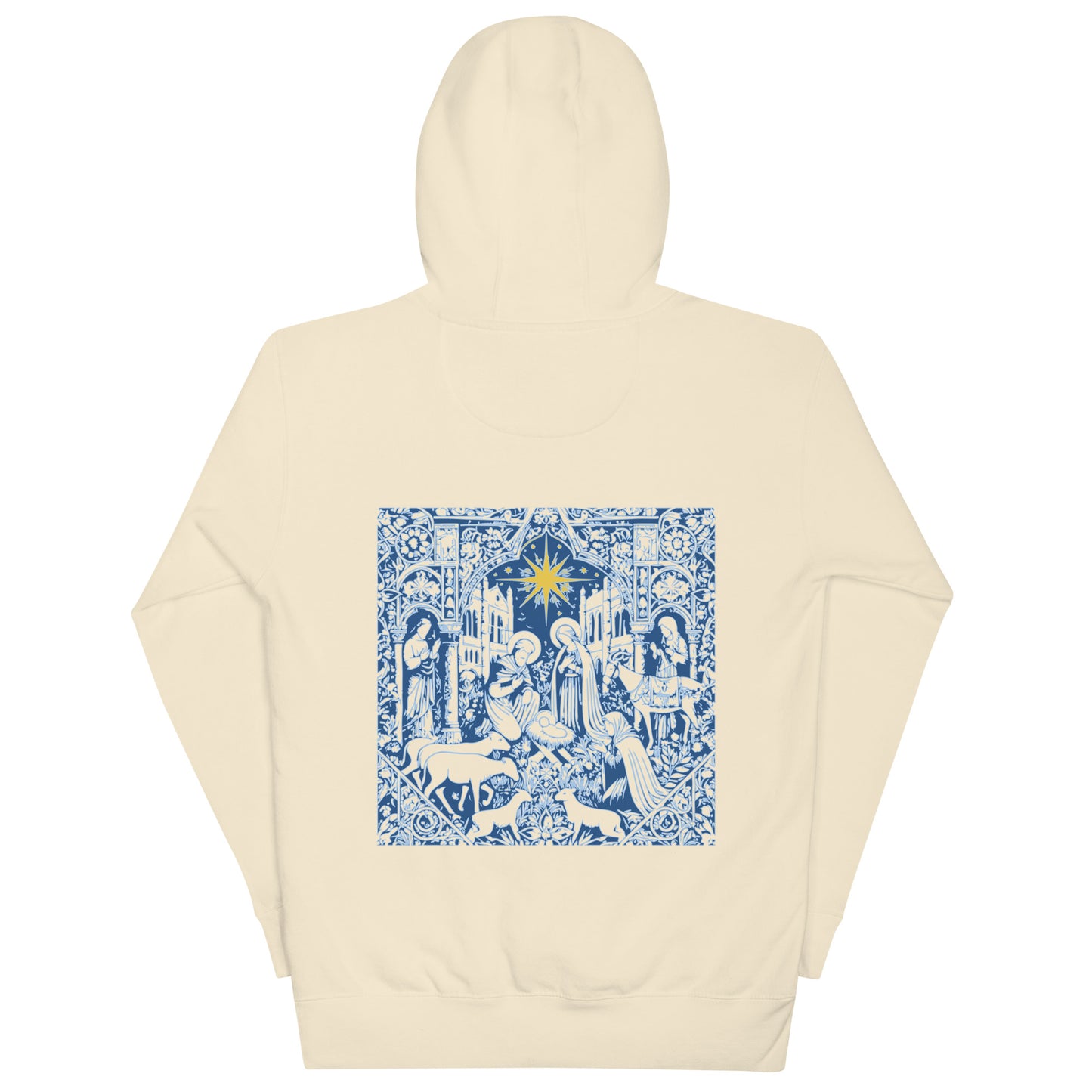 Unto Us a Savior Blue Hoodie - Men's and Women's