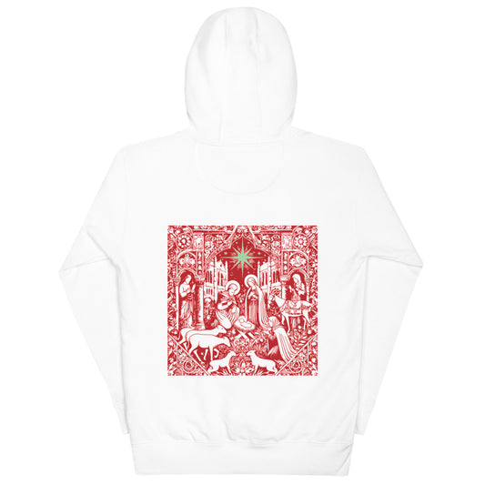 Unto Us a Savior Red Hoodie - Men's and Women's